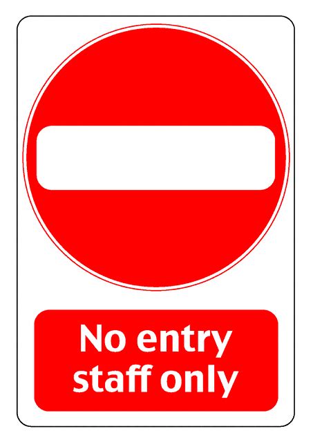 Entry Staff Only Free Vector Graphic On Pixabay