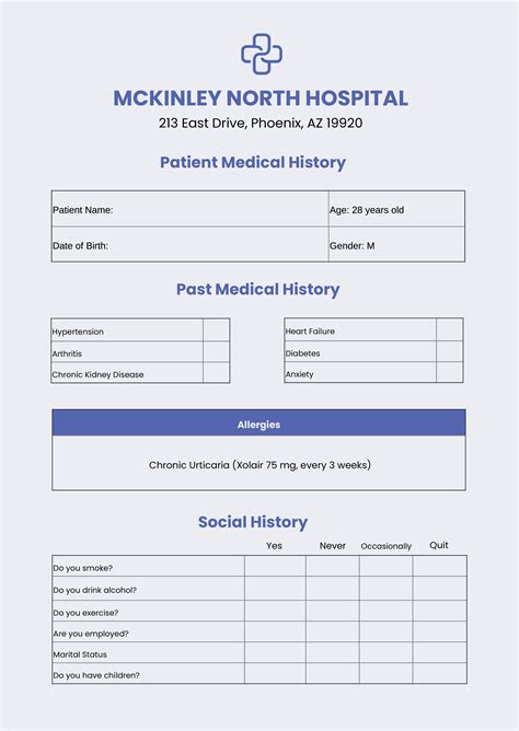 Free Patient Chart Template Download In Word Excel Pdf Apple Pages