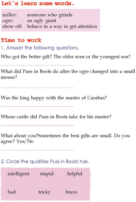 Grade 2 Reading Lesson 10 Fairy Tales Puss In Boots 4 Reading