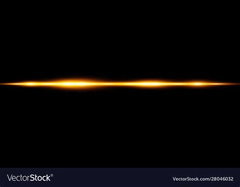 Abstract Golden Lights Lines On Black Background Vector Image