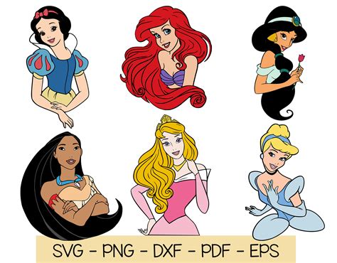 Disney Princess SVG Bundle layered svg disney trip svg | Etsy