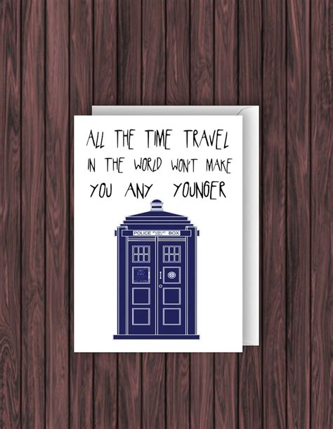 Doctor Who Birthday Card Funny Birthday Card Geek Birthday Etsy