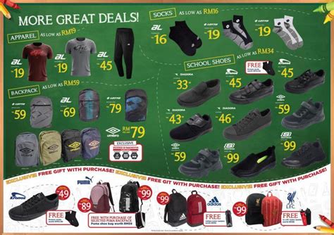 We bring you the best brands at bargain prices, all year round! Al-Ikhsan Sport Back to School Promotion from RM16 (valid ...