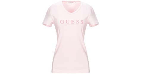 Guess T Shirt In Pink Lyst