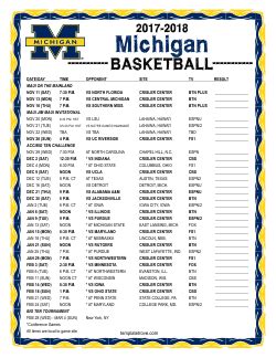 college basketball schedules