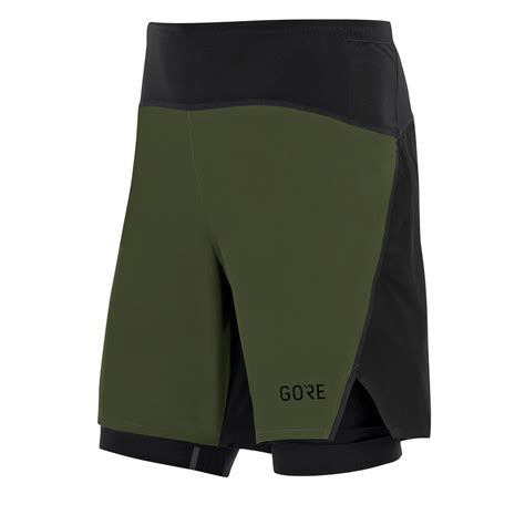 Gore Wear R7 2in1 Shorts Herren Utility Green Black Runster