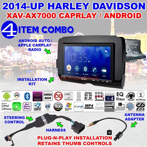 Sony Xav Ax7000 Radio Install Kit For 2014 20 Harley Davidson With