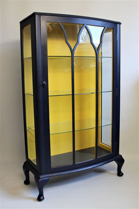 1930s Vintage Glass Display Cabinet Art Deco Vinterior