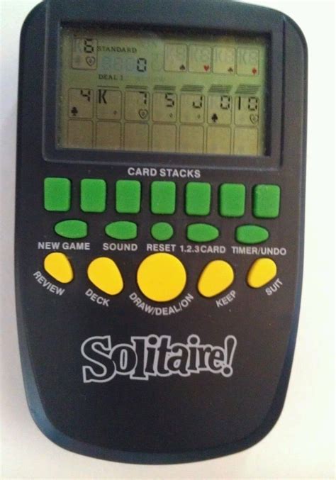 Pocket Hand Held Solitaire Electronic Game Travel Game Hand Held