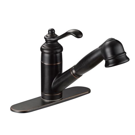 Tindouf is the kind of faucet you can easily imagine dominating the sink in a modern kitchen. Designers Impressions 651472 Oil Rubbed Bronze Kitchen Faucet
