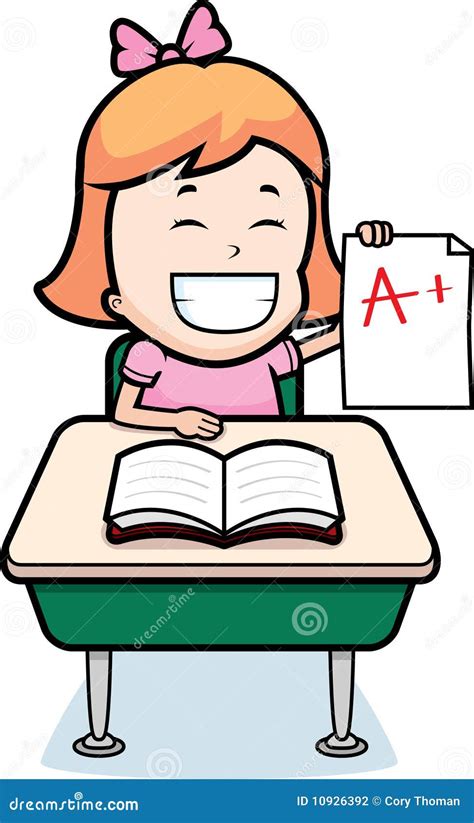 Girl Classroom Stock Vector Illustration Of Desk Grades 10926392