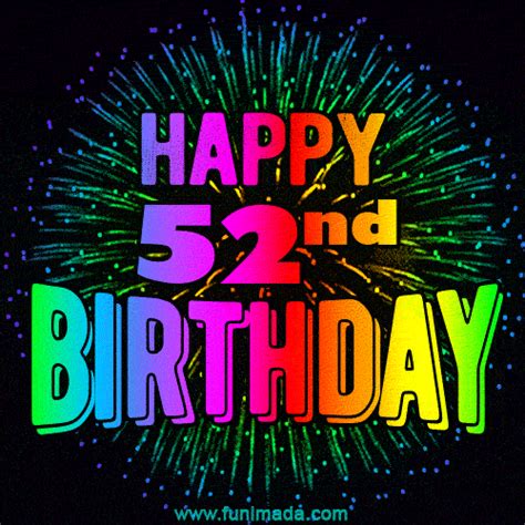 Happy 52th Birthday Animated S