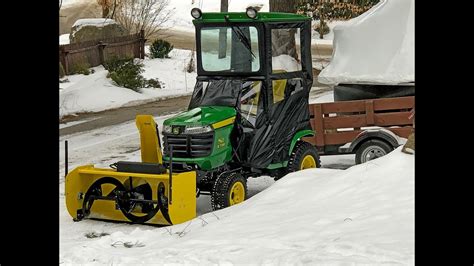 John Deere X738 Tractor With 47 Snowblower And Original Tractor Cab