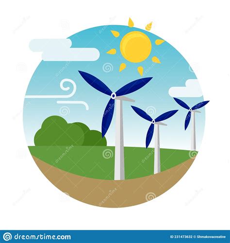 Energia Alternativa Limpa Proveniente De Fontes Renováveis De Energia Solar E Eólica Turbinas