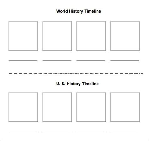 Blank History Timeline Template For Kids
