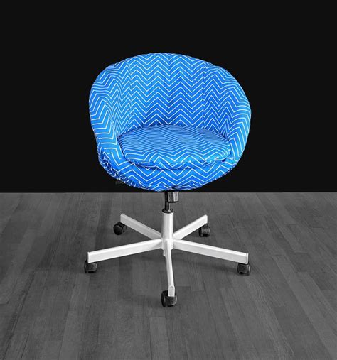 Alternative Ikea Skruvsta Chair Slip Cover Chevron Cobalt Blue