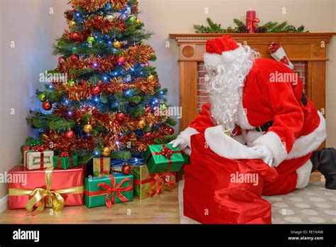 Santa Claus Delivering Presents