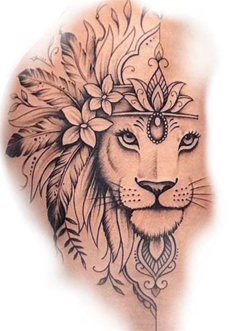 Front Thigh Tattoos Lion Tattoo On Thigh Lion Tattoo Sleeves Sleeve