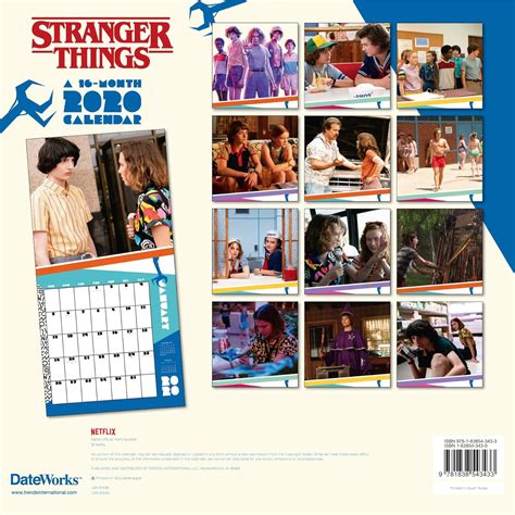 Stranger Things 2020 Calendar Official Square Wall Format Calendar