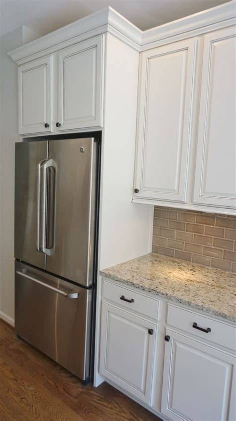 Refrigerator surround cabinets re cabinet depth refrigerator. Refrigerator Enclosure to give Built In look with Glazed ...