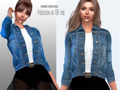 The Sims 4 Elliesimple Denim Jacket Sims 4 Clothing Female Sims 4 Vrogue