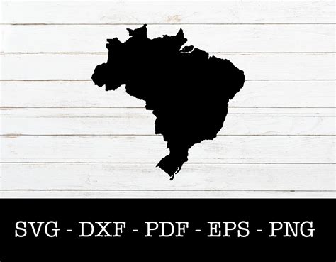 Brazil Map Shape Svg Cut File Png Dxf Cricut Vector Clipart