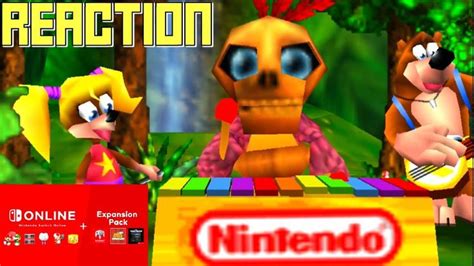 Reaction Banjo Kazooie Trailer Nintendo 64 Nintendo Switch Online In