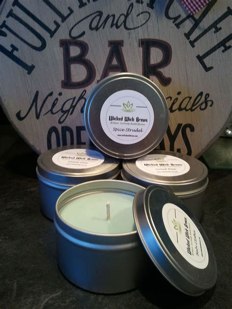 Our 8 Oz Tin Candle Comes Complete With A Tin Bottom And Lid And Is