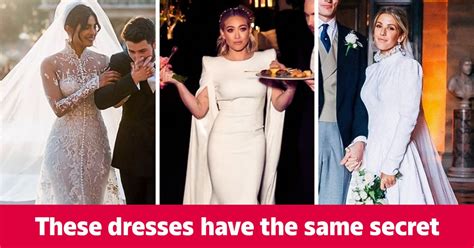 13 Celebrity Wedding Dresses They Hid Different Messages In Cheery