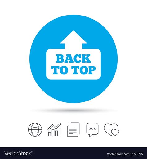 Back To Top Arrow Sign Icon Scroll Up Symbol Vector Image