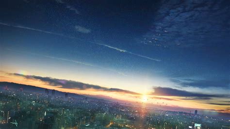 Check spelling or type a new query. anime, Sunset, Sky, Cityscape Wallpapers HD / Desktop and ...