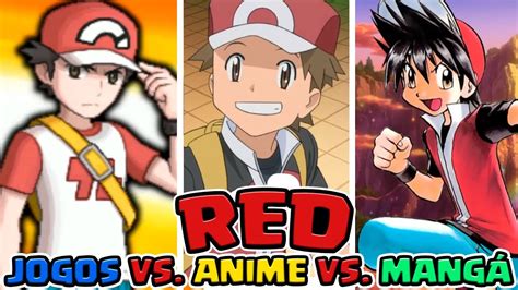 Times PokÉmon Do Red Nos Jogos Vs Anime Vs MangÁ Youtube