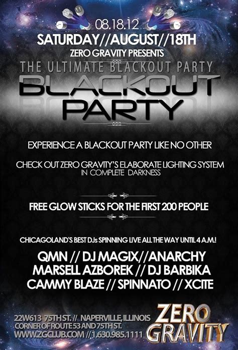 Ra Blackout Party At Zero Gravity Chicago 2012