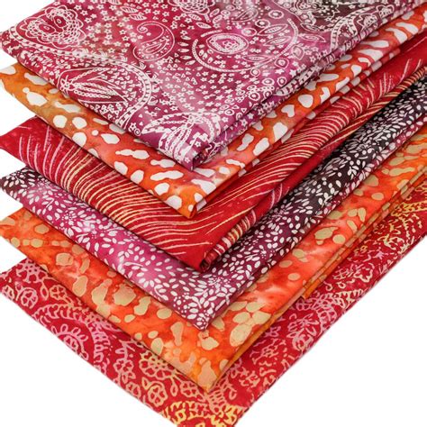 6 Fat Quarters Batik Bundle Jakarta Sunset Overdale Fabrics