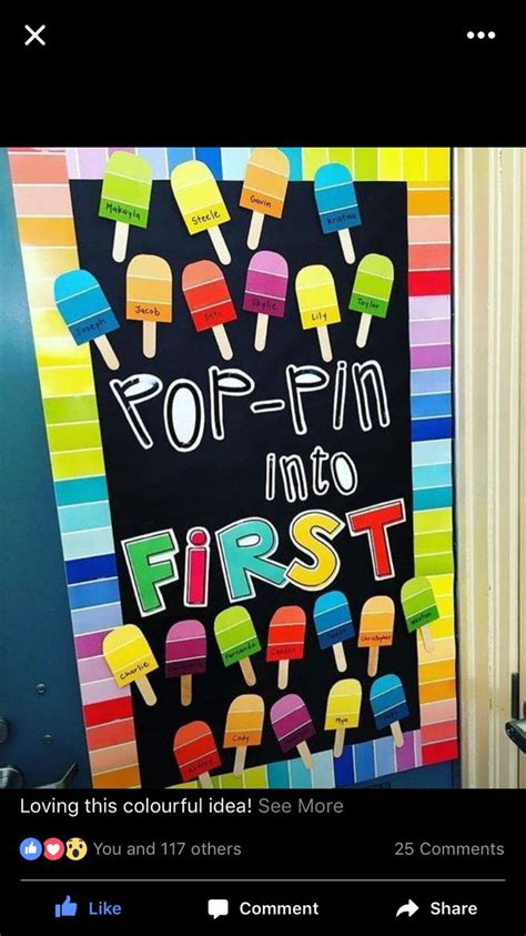 You'll find themed classroom decor, creative ways to decorate outside the box and even ways to make decorating easier. Paint sample idea | School decorations, Back to school ...