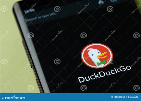 Duckduckgo Internet Web Browser Editorial Photo Image Of Mockup