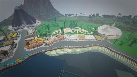 Jurassic World Map Isla Nublar V2 For Jurassicraft 2 0 Minecraft