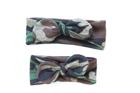 Mommy And Me Camouflage Knotted Headbands Camo Headband Etsy