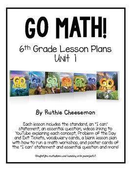 We did not find results for: GO MATH! 6th Grade Lesson Plans for Unit 1 | TpT