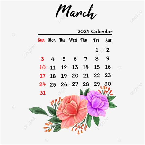 Calendário De Março De 2024 Png Março Calendário De Março Março De