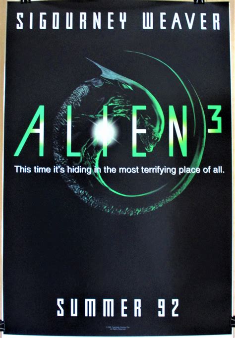 Alien 3 1992 Original Rolled 27 X 40 Advance Movie Poster Etsy Uk
