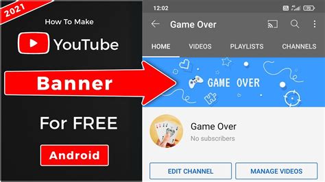 How To Make Youtube Channel Banner For Free On Android Phone Youtube
