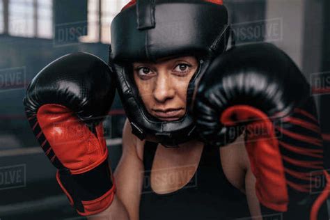 Close Up Of A Female Boxer In Her Boxing Gear Woman Boxer At A Boxing