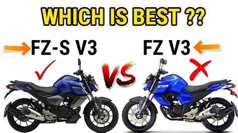 YAMAHA FZ V3 VS FZ S V3 FULL COMPARISON AND DIFFERENCES 2019 YouTube