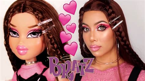 Bratz Challenge 3 Pink Girly Glam Doll Makeup Tutorial Miana Lauren Youtube