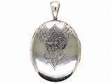 Engraved Silver Locket Pictures