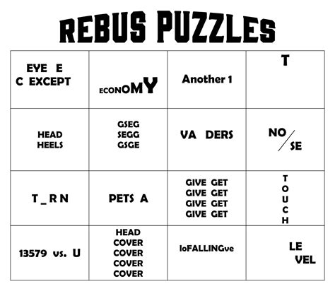 Printable Rebus Puzzles Printable World Holiday
