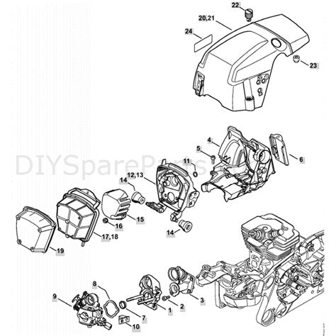 Stihl Ms 362 Chainsaw Ms362 And C Parts Diagram Carburetor Bracket