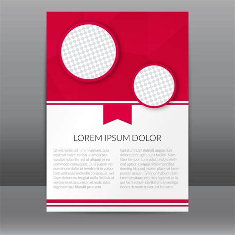 Free Vector Red Flyer Template With Polygonal Background
