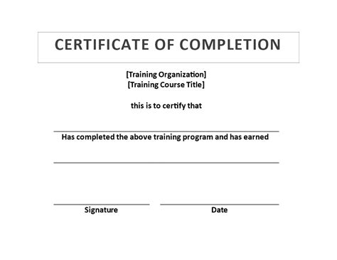 Training Certificate Template Templates At
